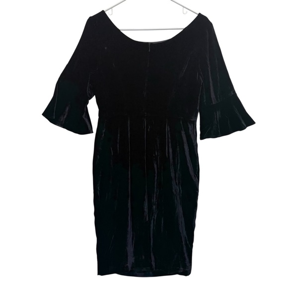 Boden Aubrey Black Velvet Flounce Dress. Size 4P - Picture 9 of 15